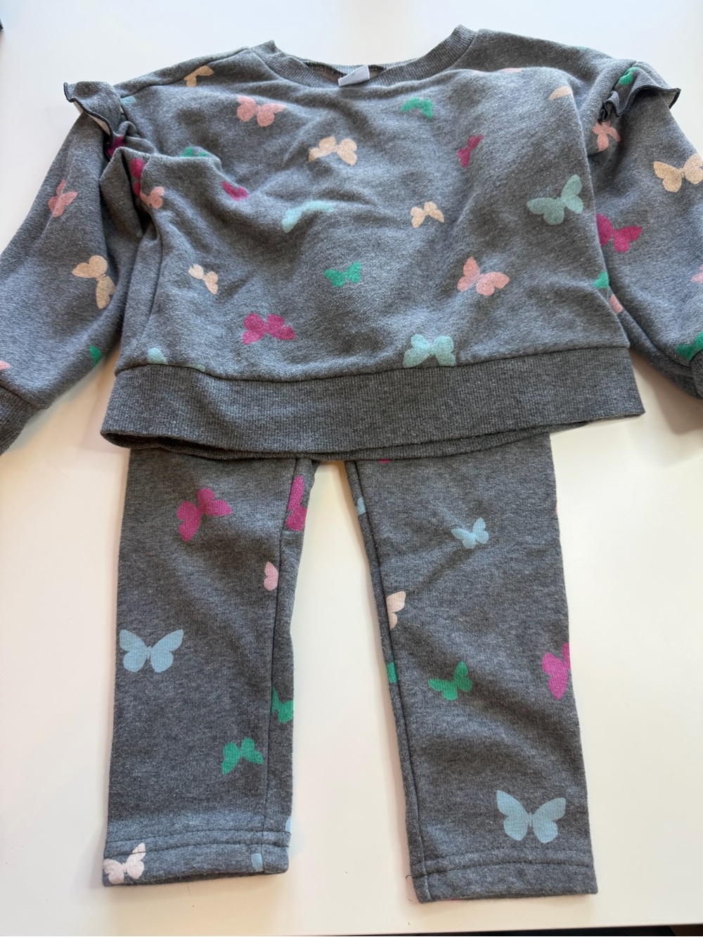 Carter's Gray Butterflies Two-Piece Matching Set